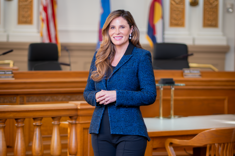 Mesa County Commissioner Bobbie Daniel stands in the hearing room at the Old Mesa County Courthouse in Grand Junction.
